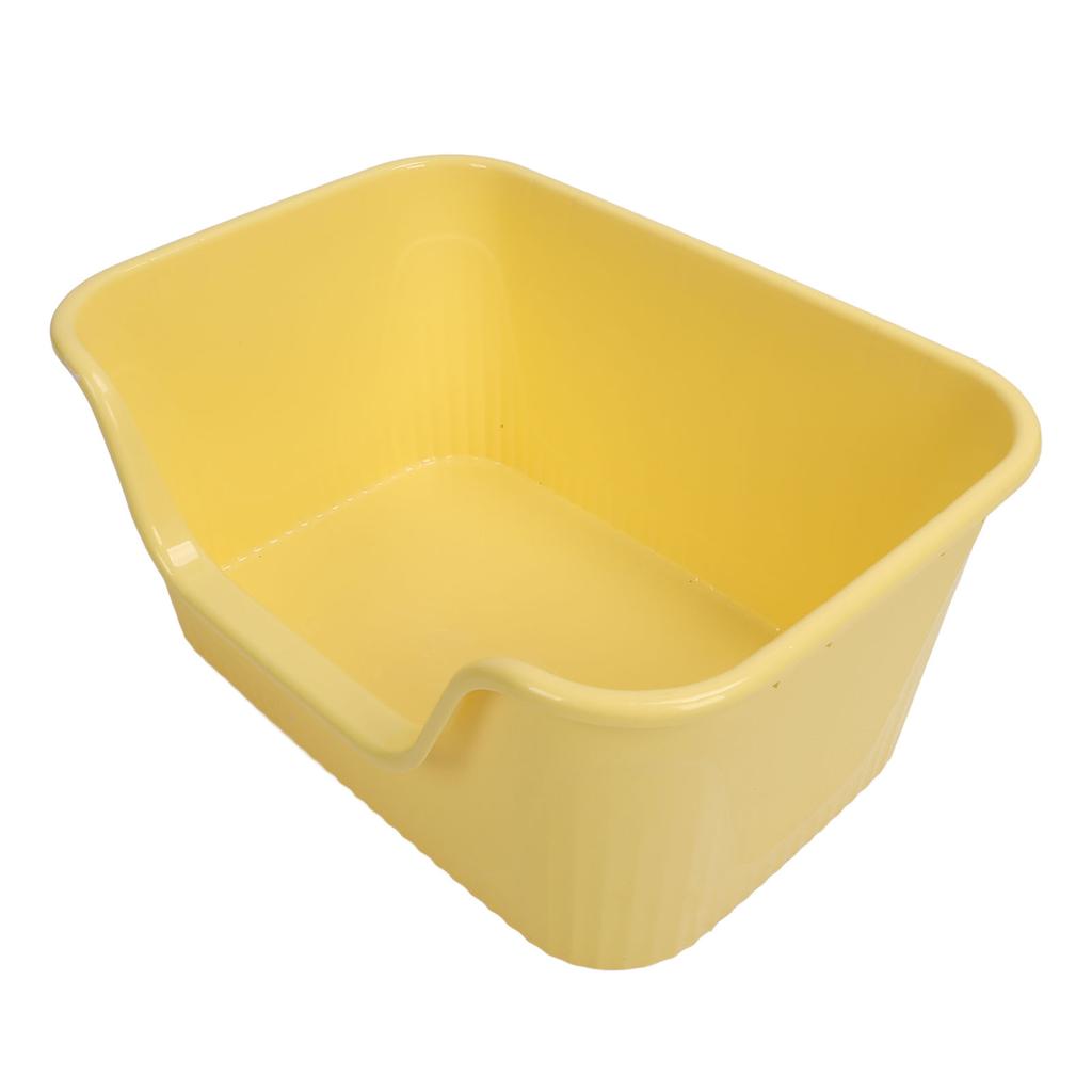 Large Cat Litter Box High Sides Anti Splashing Easy To Clean Simple Look Open Cat Litter Box for
