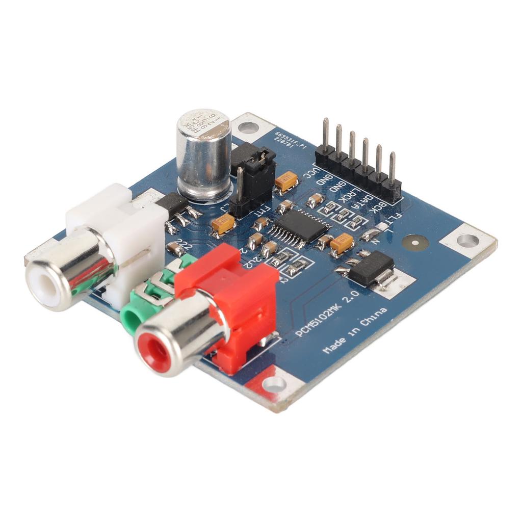 DAC Dekoderkort I2S Inngang 32bit 384K Dekodermodul med 3,5 mm Hodetelefonutgang for Effektforsterker