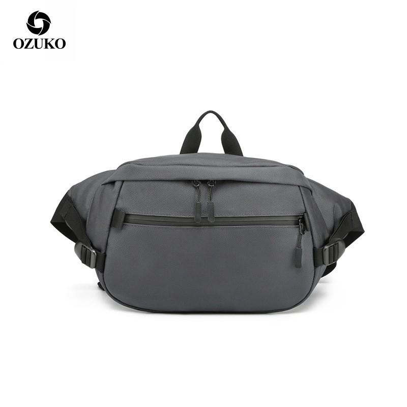 Men's Waist Bag New Sports Cross-body Large-capacity Waterproof Oxford Cloth Multi-function Shoulder