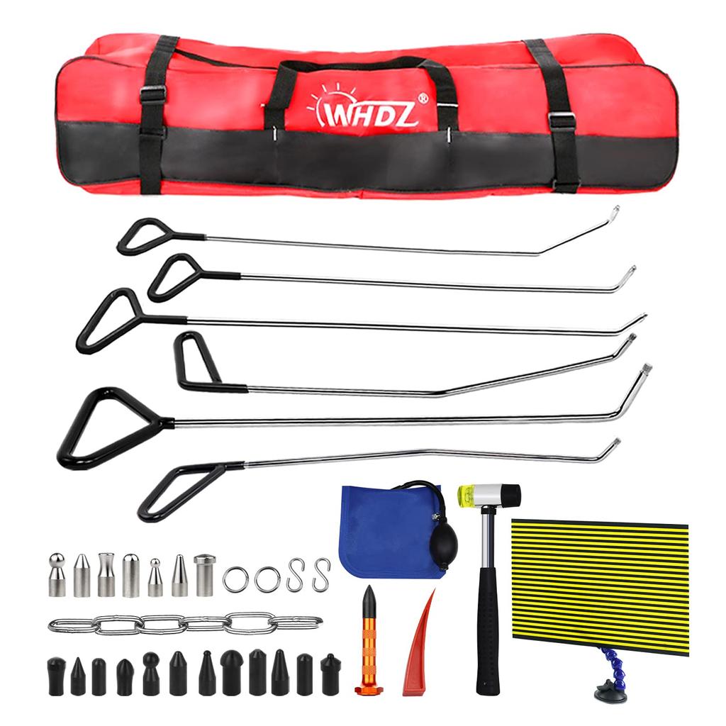 WHDZ Car Dent Repair Dent Car Dent Repair Car Car Repair Tool Car Dent Repair Car Dent Repair Red Air Dent Inspection Storage Bag Set Tool, Repair,