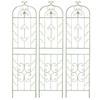 American Retro Wrought Iron Rose & Clematis Trellis for Balcony or Garden