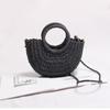 IELGY mini messenger woven bag, cute portable, summer seaside vacation beach bag