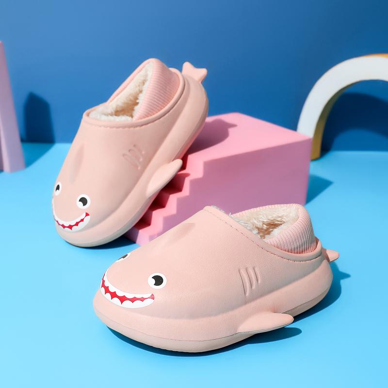 Winter Kinder süße Cartoon dicke Sohlen warme Baumwollschuhe Hausschuhe für zu Hause drinnen und draußen Baumwollpantoffeln 24-35