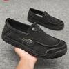 Men's Slip-On Soft Sole Breathable Shoes, Large Size, Spring/Autumn Style, Old Beijing Cloth, Beef Tendon Sole, Dad Driving Shoes