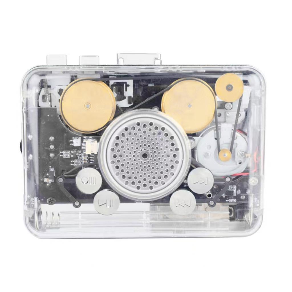 Cassette Tape Player Stereo Dual Channel Portable Transparent MP3 Converter USB2.0