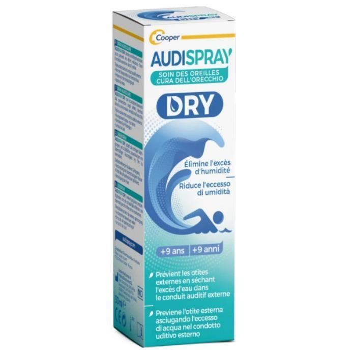 Spray oreille séchant - Audispray - Dry - 30 ml - Prévention humidité - Apaisant peau