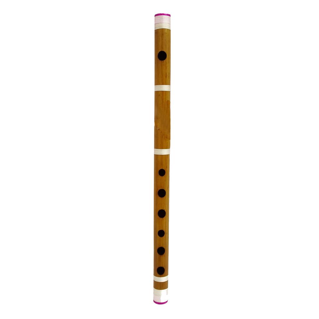 Traditional Indian Brown Handmade Wooden Bansuri Bamboo Flute Musical