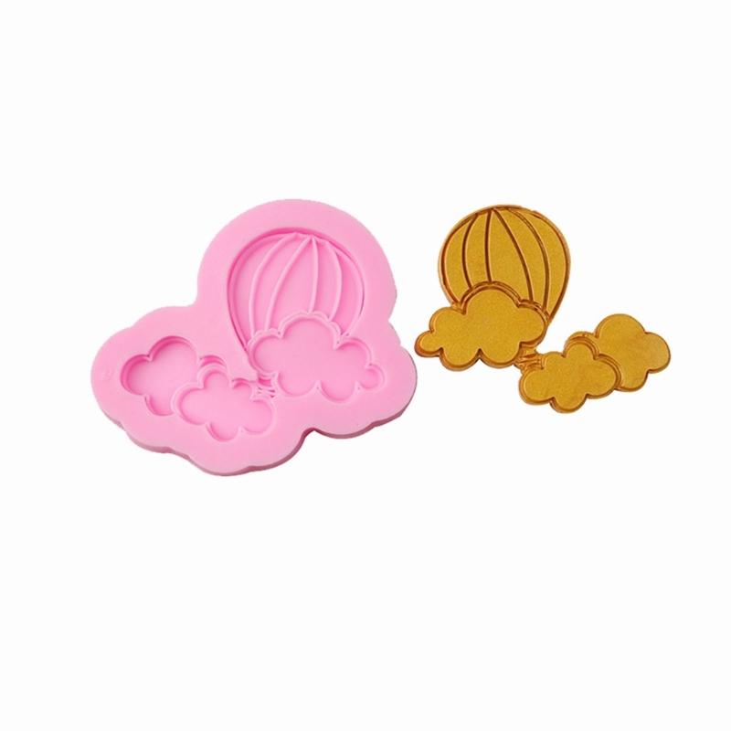 4pcs 3D Cloud Balloon Silicone Mold 3D Fondant Mold DIY Cake Resin Ornament Mold