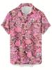 Chemise Homme Imprimé 3D Motif Cochon Rose Mignon Décontractée Individuelle Hip-Hop Street Chemise Hawaïenne