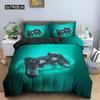 Game Handle Bedding Set Luxury Duvet Cover with Pillowcase Quilt Cover Queen King Bedding Cartoons Kids Boys Bed Cover Set Green