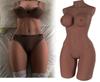 Half Body Armless Brown Skin Large Chest Silicone Realistic Sex Doll Realistic Chest Masturbation Adult Toy