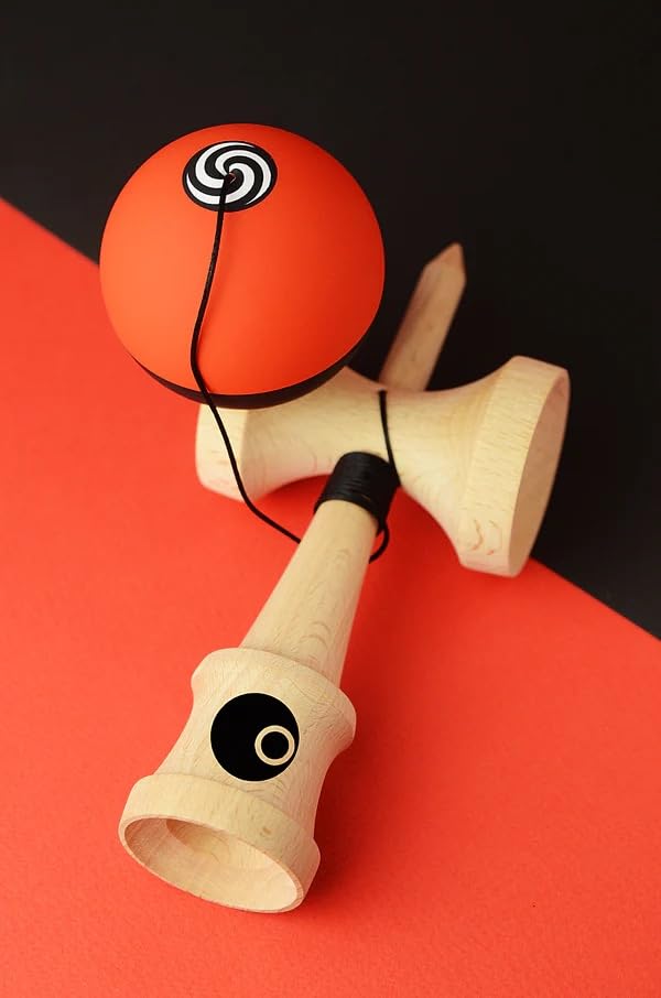 Okendama Kendama Candy Series ZERO1 RUSH Paint Shape, (Red Apple)