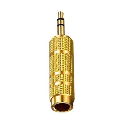 Japanese SME To Conversion Stereo Standard To Stereo Mini Earphone Plug Jack 24K Gold for Electronic and Amplifiers 6.35mm (female) 3.5mm (male)