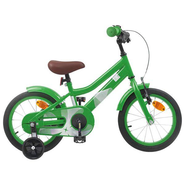 vidaXL Kinderfahrrad 14 Zoll für Alter 3-5 Grün