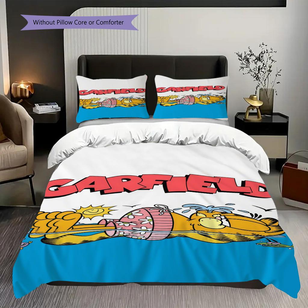 Garfield Comic Book Set Bedding 1 Duvet Cover 2 Pillowcase Without Core Bedding Set Christmas Birthday Gift Duvet Cover And Pillowcase Bedding