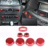 Aluminum Alloy For Infiniti G25 G37 2007-2013 Air Conditioning Volume Knob Ring Seat Heating Knob Ring Cover Accessories