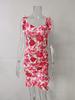 Summer 2026 Floral Print Ruffle Sleeveless V-neck Dress