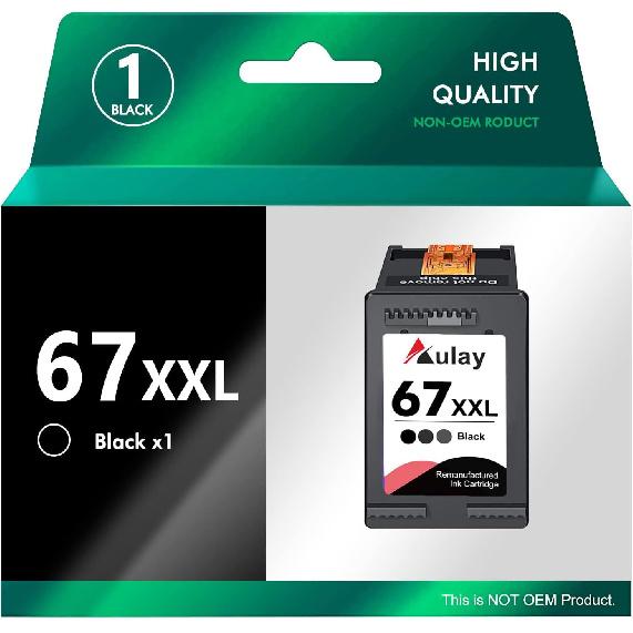 67 XXL Ink cartridges Black 67xl XL Black Ink Cartridge for Printer Envy 6055 6400 6000 6055e 6052 Pro 6455 6458 Deskjet 2755e 2755 2700 2752 Deskjet