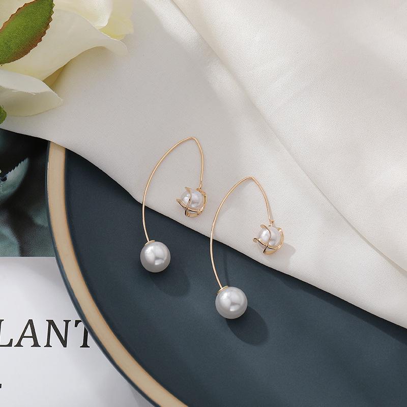 S925 Silver Needle Pearl Stud Earrings for Women