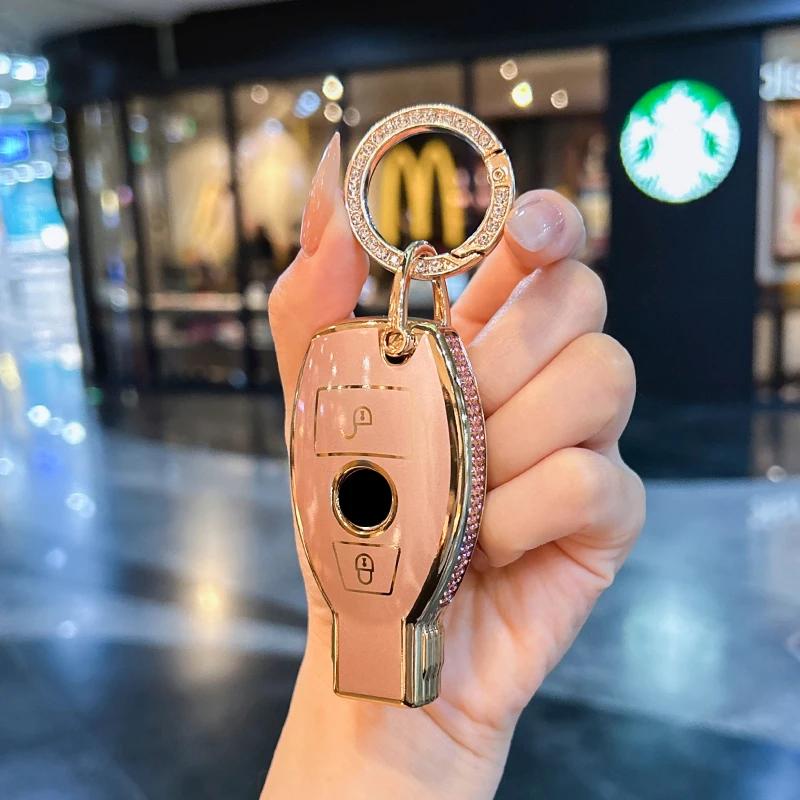 For Mercedes Benz keycase C E A B S Class GLE GLA GLB GLC GLS AMG Car key bag exquisite durable car accessories Car Key Case