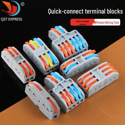 Quick Connect Press-in Terminal Splitter for Soft & Hard Wire Conductors