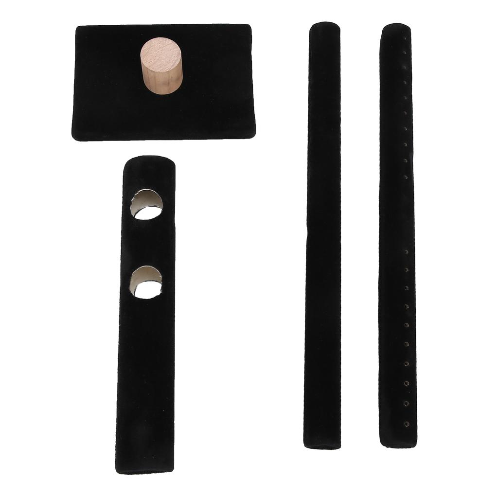 Flanell Abnehmbarer Ohrringhalter Schmuck Ohrring Ausstellungsständer Rack Organizer Schwarz