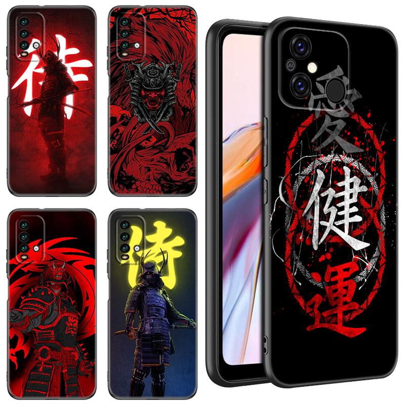 

Чорний чохол для телефону Japanese Samurai Art для Xiaomi Redmi 11 Prime 11A 12C 13C A1 A2 + 12 4G 10 5G 8A 9A 10A 9C 10C 9i 12R Note 9T Redmi Note 9T