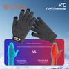 GRGN Unisex Wool Three-Finger Touchscreen Gloves