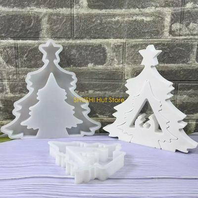 Nativity Scene Silicone Mold Molds for Candle Making Table Ornament Mold Plasters Aromatherapys Mold Gift D57B
