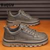 Fashion Designer Luxury Fashion Mens Leather Casual Shoes Sport Business Retro Men's Skate Shoes Outdoor Comfortable Non-slip Lace-up