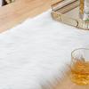 Modern Table Runner Made Of Faux Fur For Christmas White (37x183 Cm) - DD