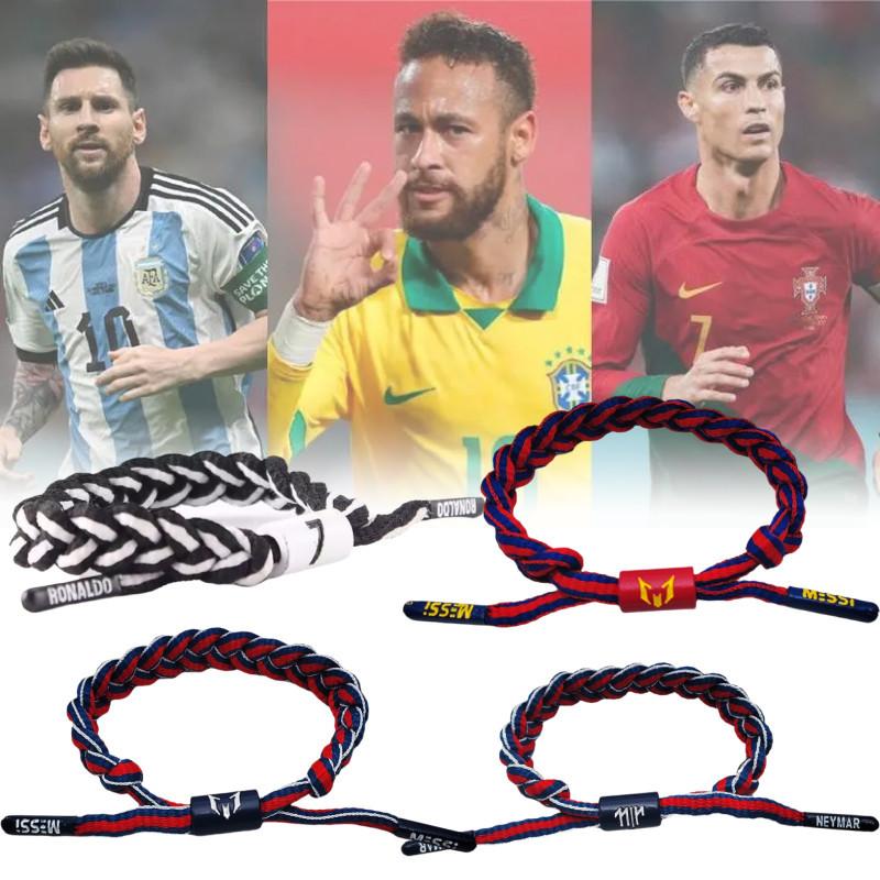 Náramek Nastavitelný Látkový Messi Ronaldo Neymar Náramky Fotbalová Superstar