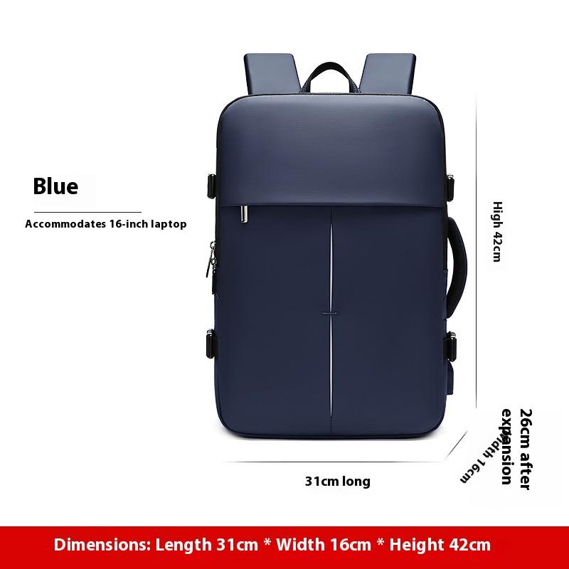 Backpack Men's Large Capacity Business Travel Short Trip Luggage Casual Expandable Multifunctional Computer Backpack
