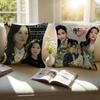Korean Drama QQueen of Tears Cushion Cover Pillowcase Antidustmite Invisible Zipper Short Plush Sofa Cushion