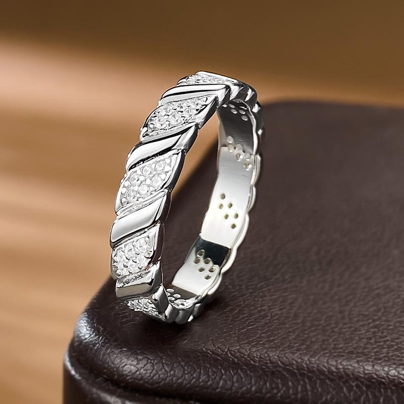 

Кольцо Lulu Tong из серебра 925 пробы с бриллиантом и цирконом в виде ленты: Модные и уникальные украшения для пальцев Size 6