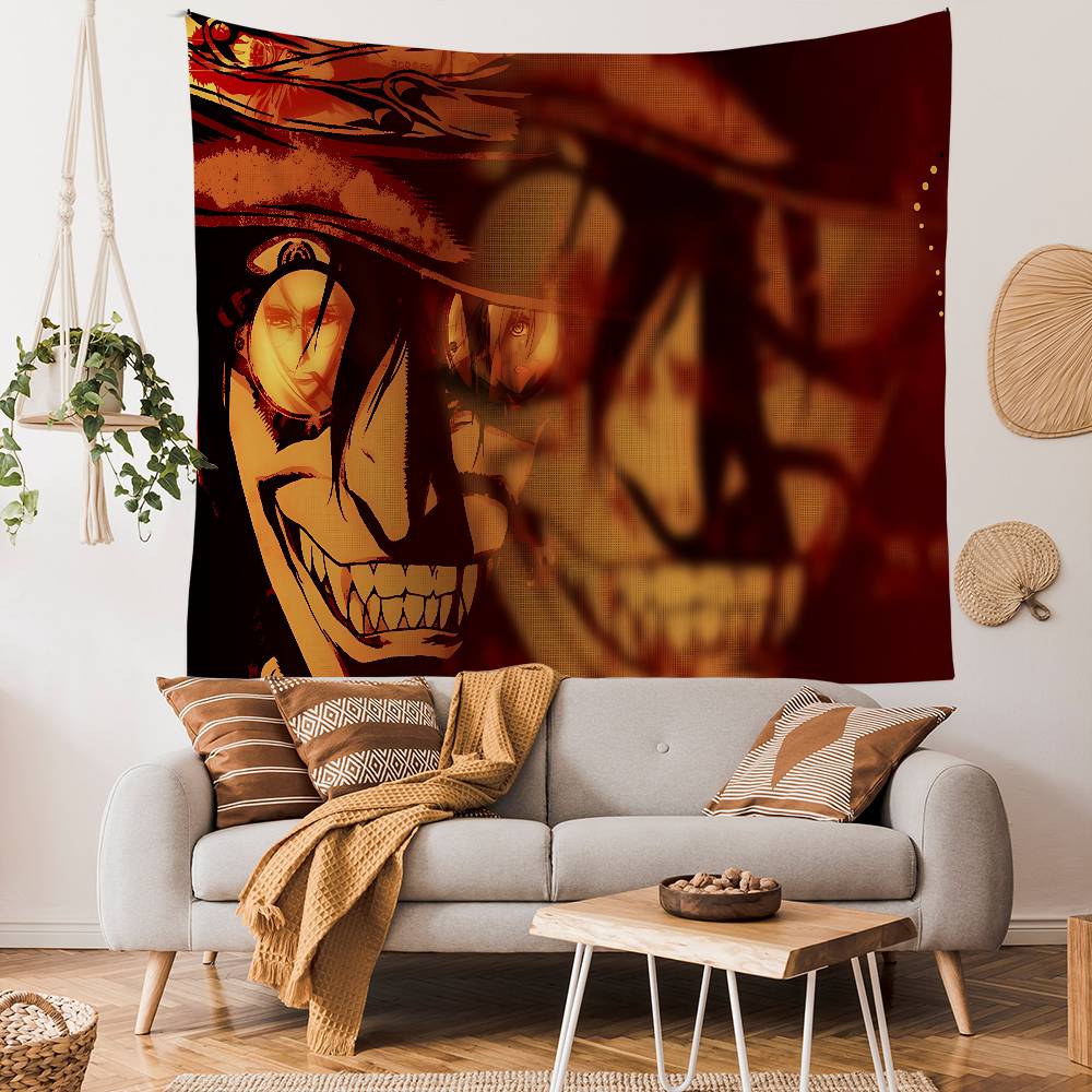 Anime Hellsing DIY Wall Tapestry For Living Room Home Dorm Decor Wall Art Decor