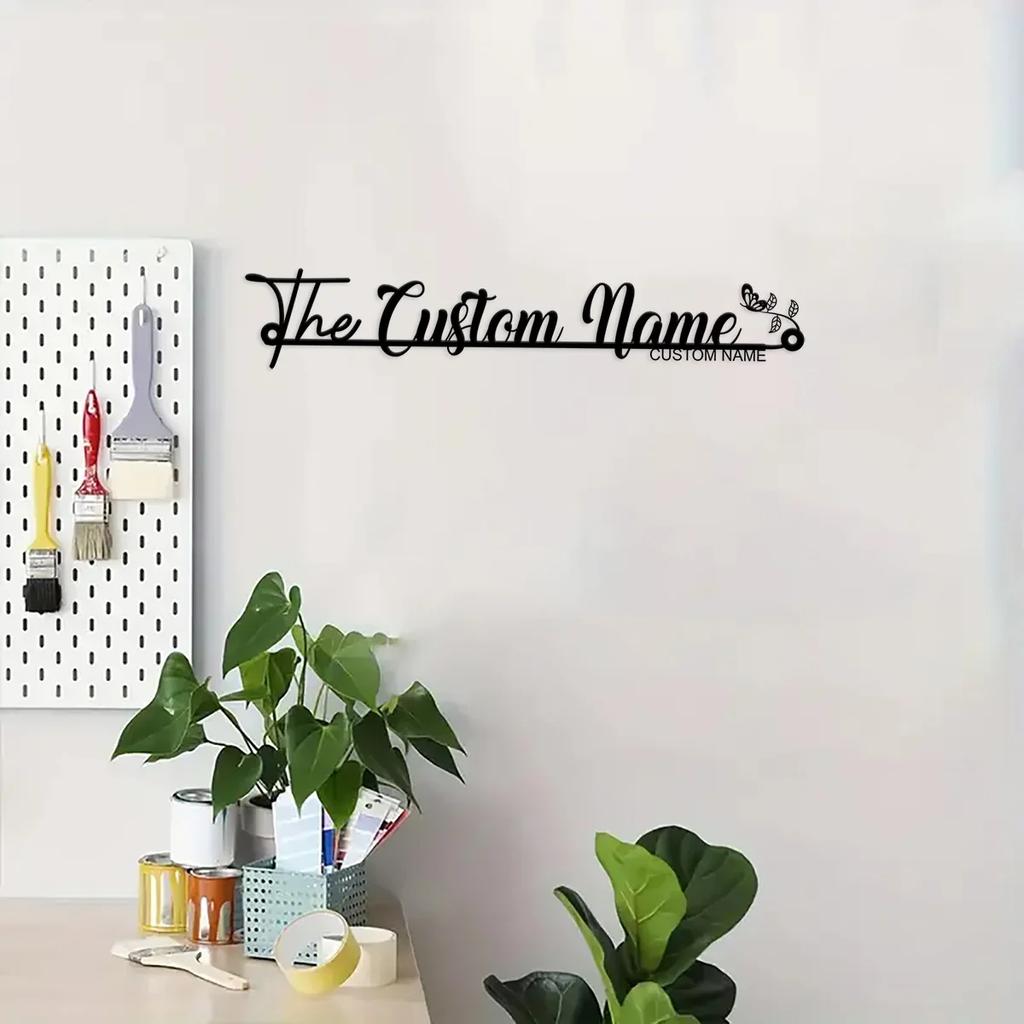 Custom Metal Family Name Sign, Personalized Last Name Wall Decor, Laser Cut Steel Sign, Housewarming Gift