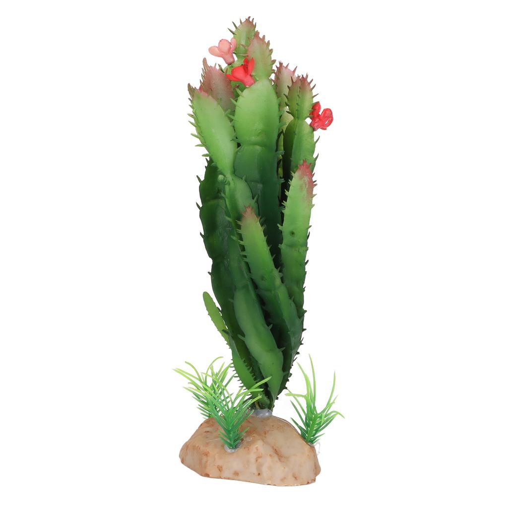 Aquarium Cactus Decoration Artificial Cactus Fish Tank Desert Reptile Decoration for Lizard Gecko