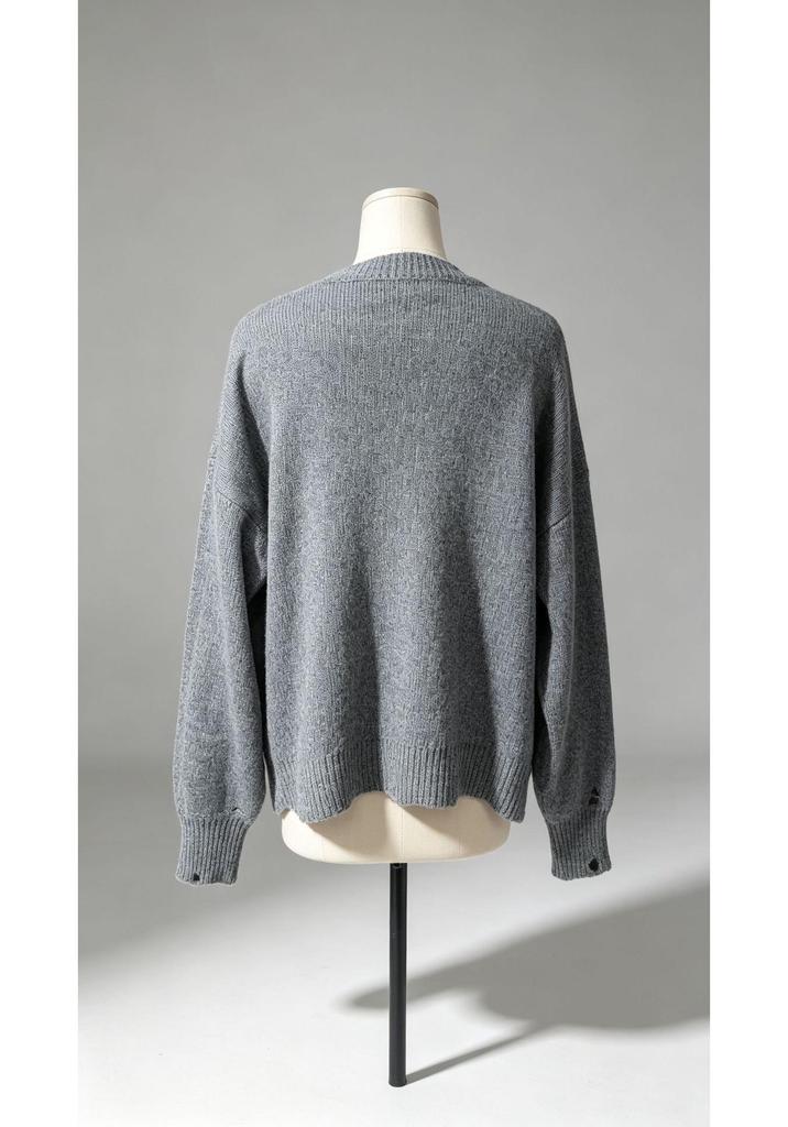 2026 Euro-American Autumn/Winter Women's Loose Solid Color Round Neck Pullover Sweater