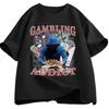 Gamblung Addict Fun Pattern Tshirt 2026Summer Mens Womens Casual Luxury Fashion Harajuku Cotton Oversized Tshirt Men Tshirt