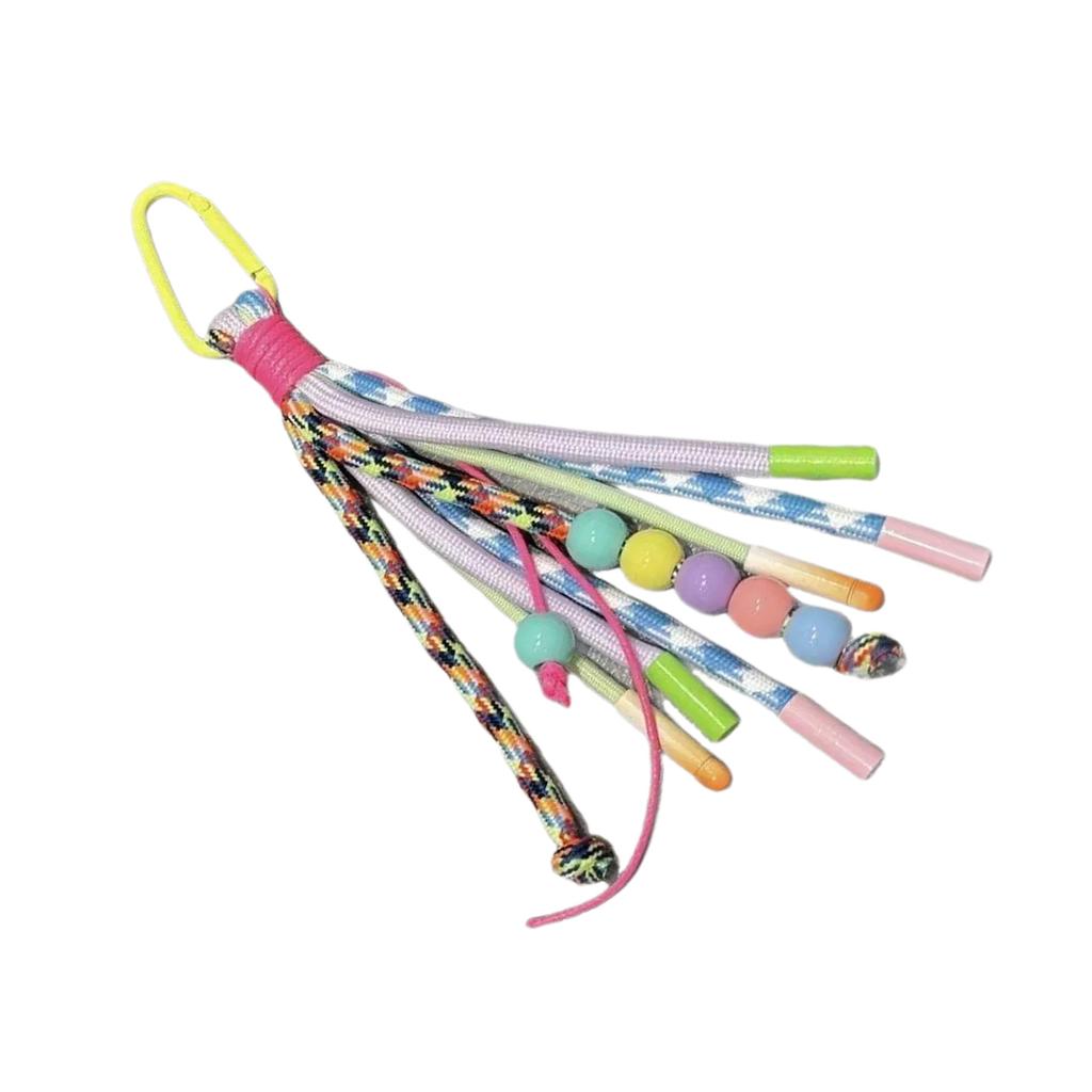 Vibrant Handmade Keychain Weaving Keyring Ornament Decorative Phone Bag Charm for DIY Enthusiasts And Fashion Lovers