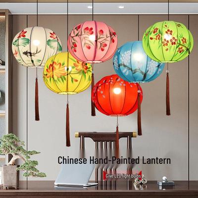 Chinese Style Outdoor Waterproof Colorful Round Lanterns for Scenic Spots and Restaurants