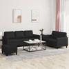 VidaXL Sofa Set with Cushions 3 Pcs, Sofas with Armrests and Backrest, Furniture Set with Footrest 3201765