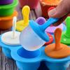 7-hole Creative Spherical Children's Popsicle Mold with Handle Food Grade Cute DIY Ice Cream Ice Cube Popsicle Mold for Home Use