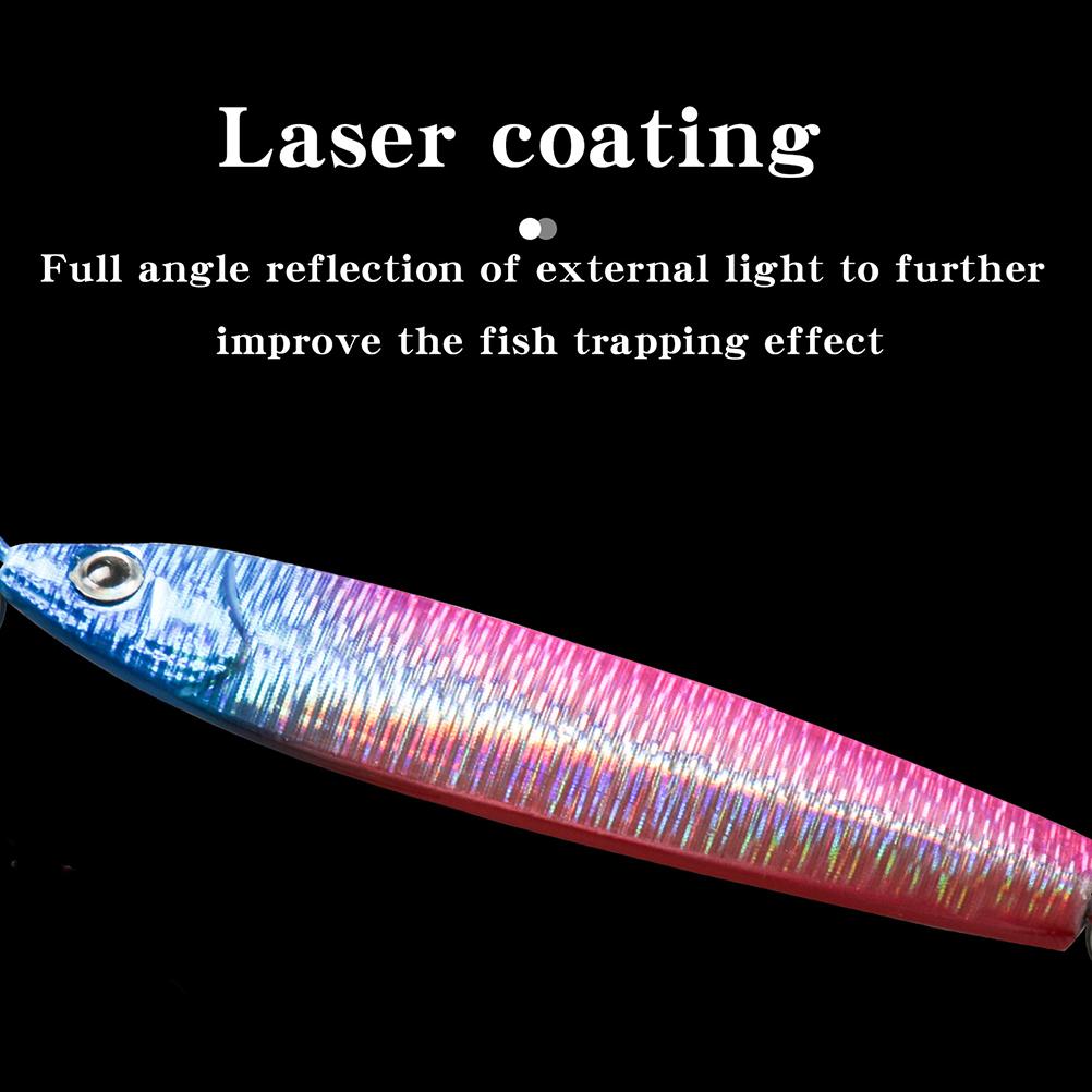 5Pcs 30g40g Slow Fall Pitch Fishing Lures Metal Flat Fishing Jigs Sinking Jigging Bait for