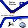 Blue License Plate Frames- Aluminum Front & Rear Car Tag Covers for Men Women, 2 Pack 4 Hole Thin Slim Holders with Mounting Hardware Kit- Screws,