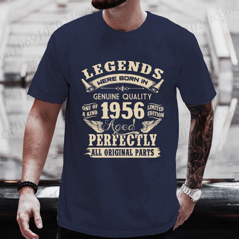 Fashion Funny Made in 1956 70 Years of Being Awesome Vintage 70th Birthday T-shirts Men Casual Tee Loose Streetwear T Shirt Top Clothing XXS