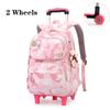 Rolling Wheeled Backpack Book Bags School Children School Bag with Wheels Students Backpack For Girls Trolley Bag Cute Schoolbag