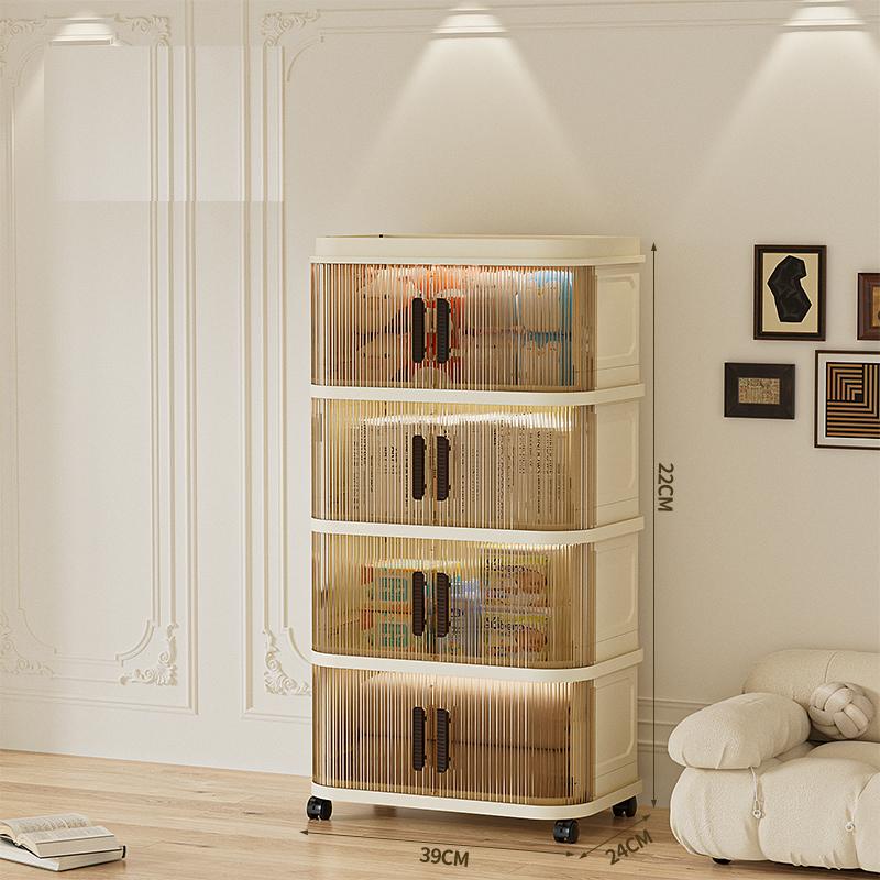 Folding Storage Cabinet Storage Box Multi-layer Wardrobe Multi-layer Clothes Storage Cabinet Foldable Transparent Storage Cabinet