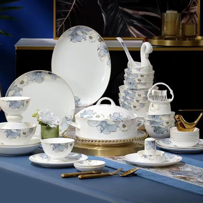 Столовый сервиз TangQinHaoyi из костяного фарфора, 50 предметов